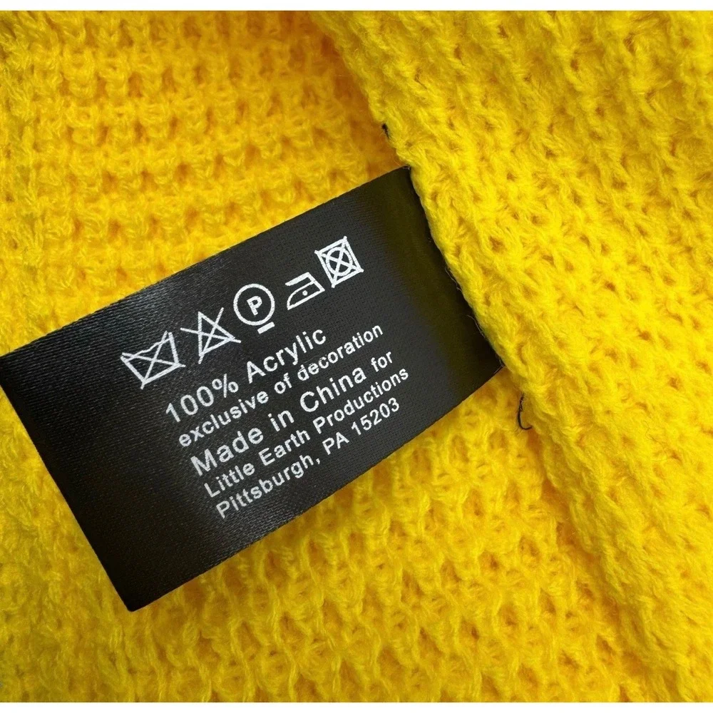 Little Earth Oregon Ducks Scarf Unisex OS Yellow Waffle Knit Embroidered Logo